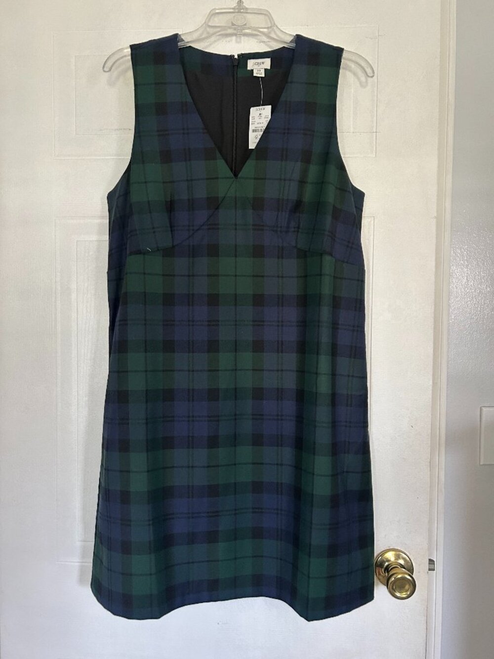 NWT J.Crew Plaid Sleeveless Dress • Size 10